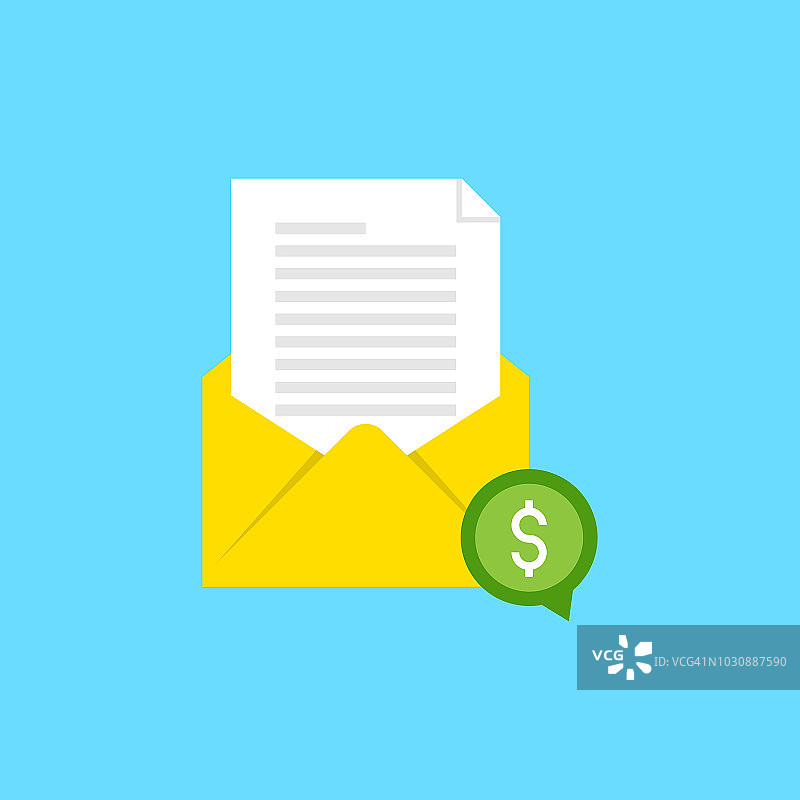 电子邮件营销扁平图标图片素材