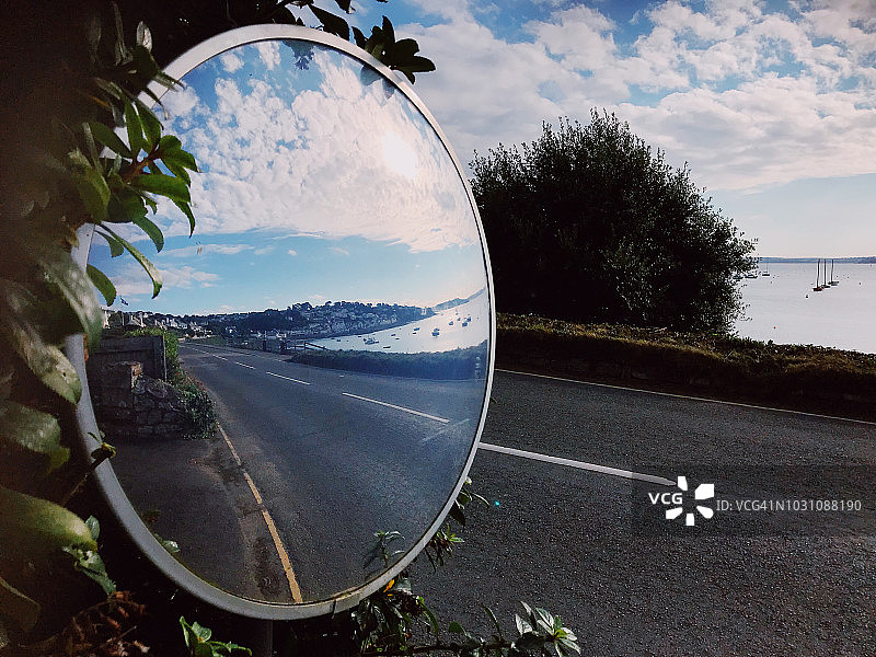 凸面安全车道后视镜图片素材