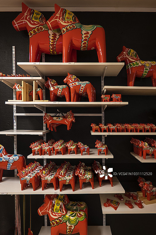 瑞典传统木马摆件图片素材