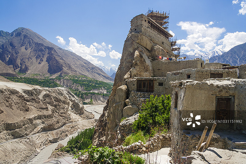 洪扎山谷的阿尔蒂特古堡图片素材