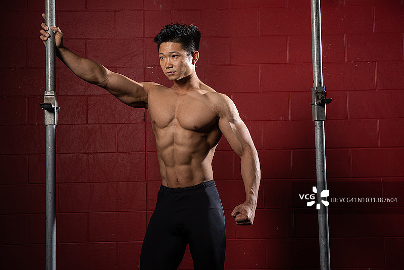 一个健美运动员的肖像图片素材