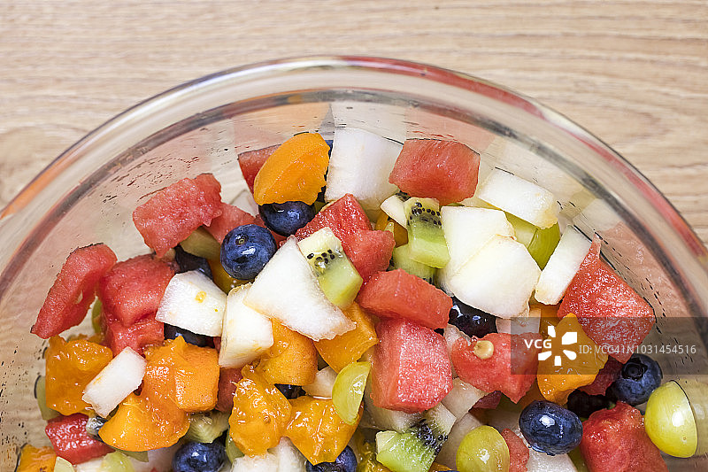 水果沙拉特写图片素材