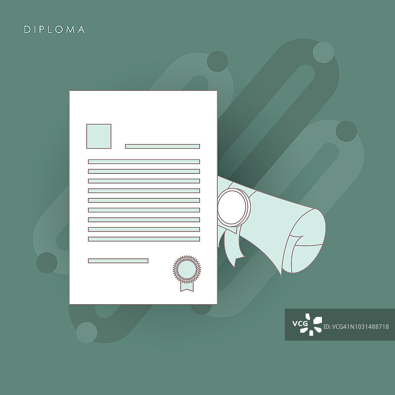 学士帽和毕业证书图片素材