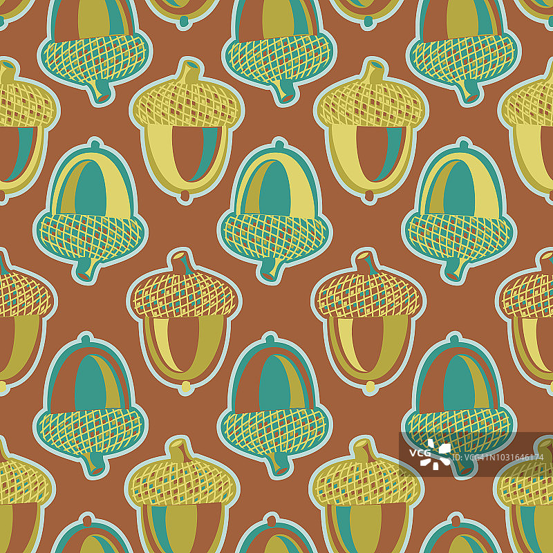 橡子无缝图案图片素材