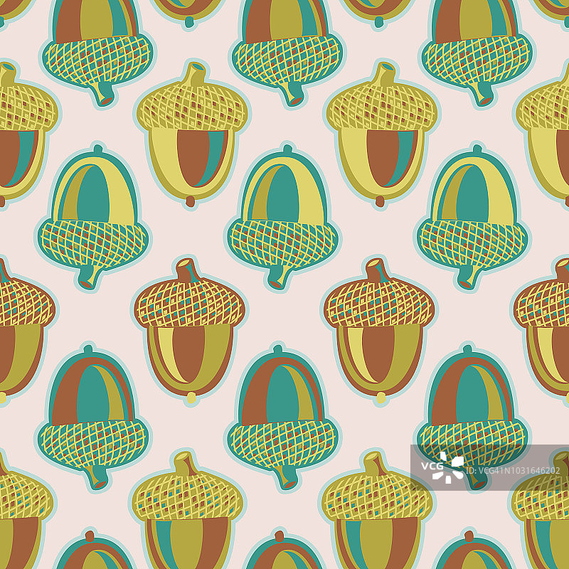 橡子无缝图案图片素材