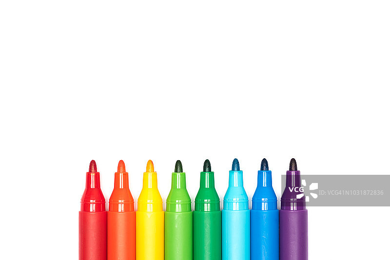 彩色毛毡笔尖图片素材