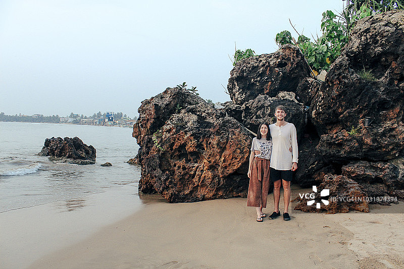 在斯里兰卡丛林海滩拍照图片素材