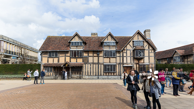 威廉·莎士比亚在英国埃文河畔斯特拉特福的出生地图片素材