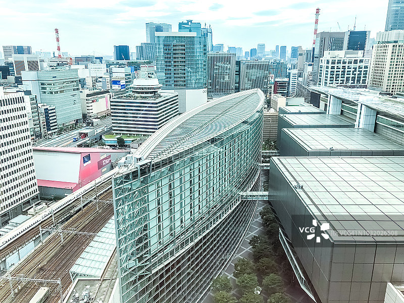 东京丸之内摩天大楼城市景观鸟瞰图片素材