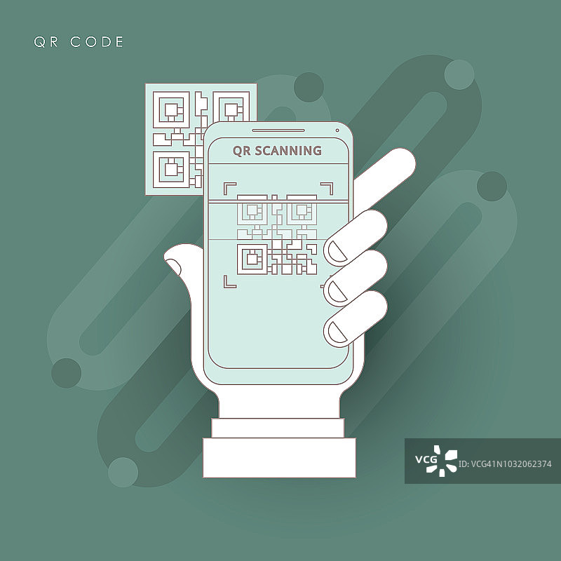 用智能手机扫描二维码图片素材