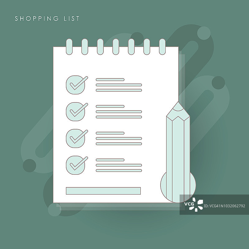 购物清单图片素材