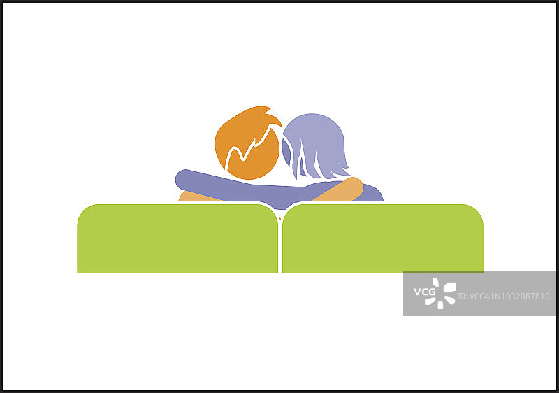 异性恋情侣接吻图片素材