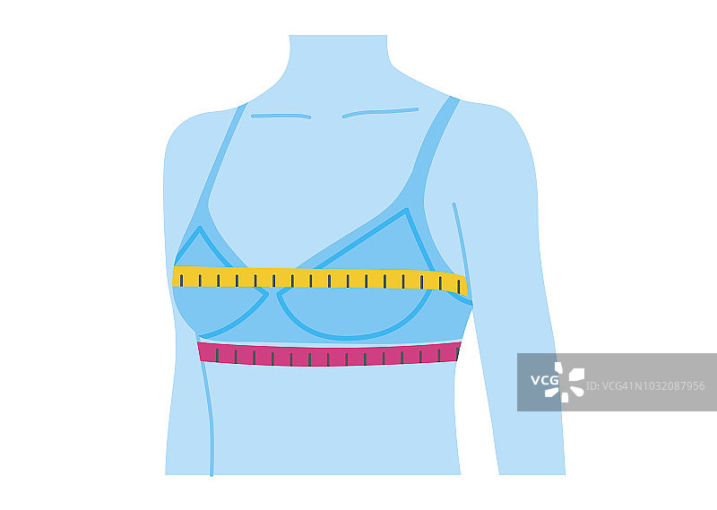 测量胸罩尺寸图片素材