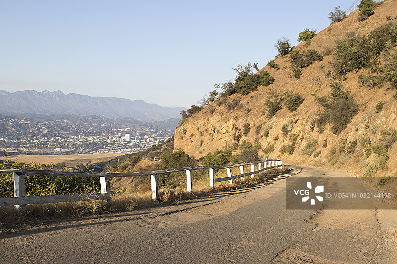 洛杉矶山上的道路图片素材