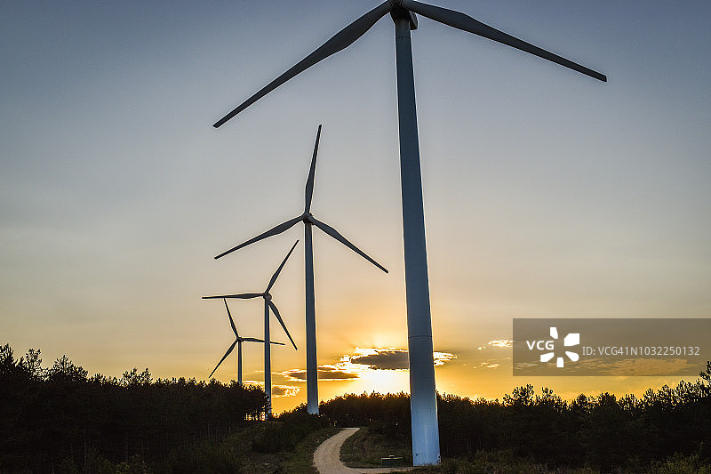 山磨坊公园日落图片素材