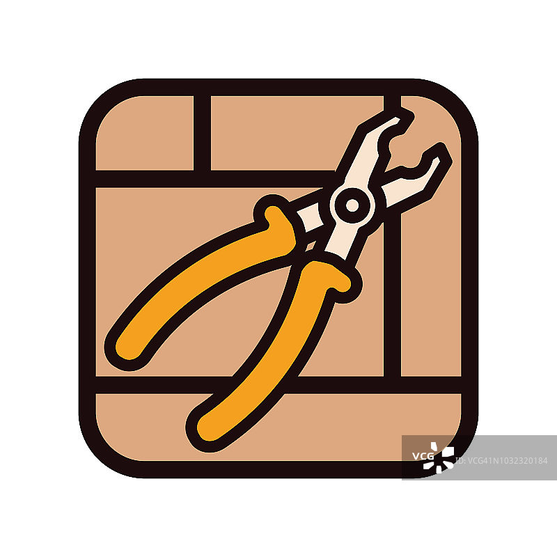 家居改进DIY细线图标图片素材