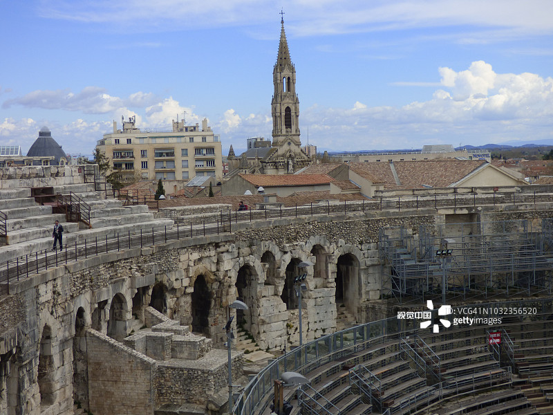 尼姆的罗马圆形剧场，法国图片素材