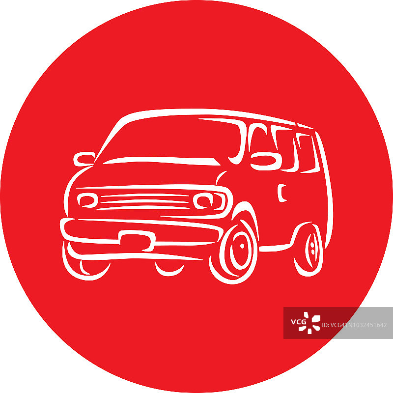 红色货车图标图片素材