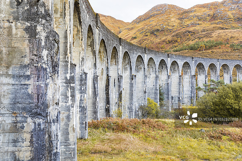 英国苏格兰高地格伦芬南高架桥图片素材