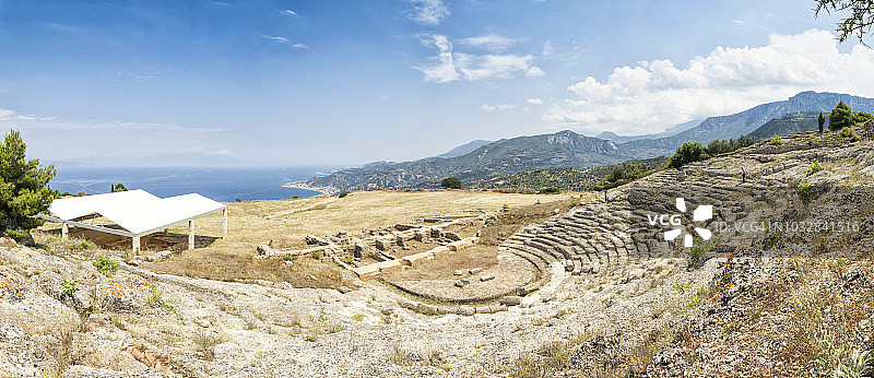 希腊伯罗奔尼撒埃吉拉古剧场图片素材