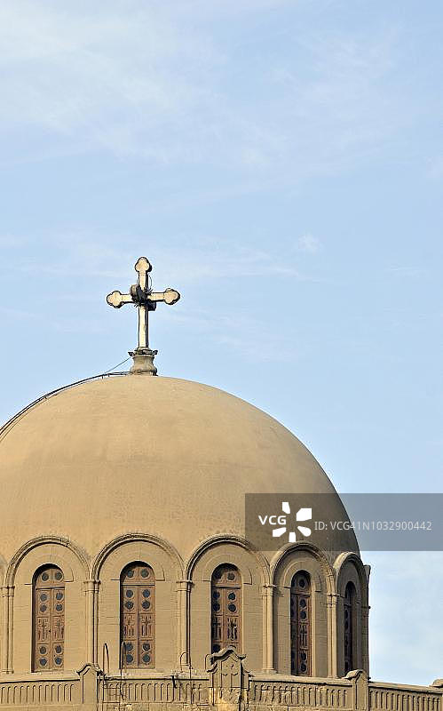埃及科普特开罗圣乔治希腊正教教堂的穹顶图片素材