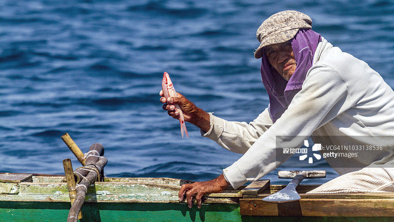 菲律宾棉兰老岛渔民图片素材