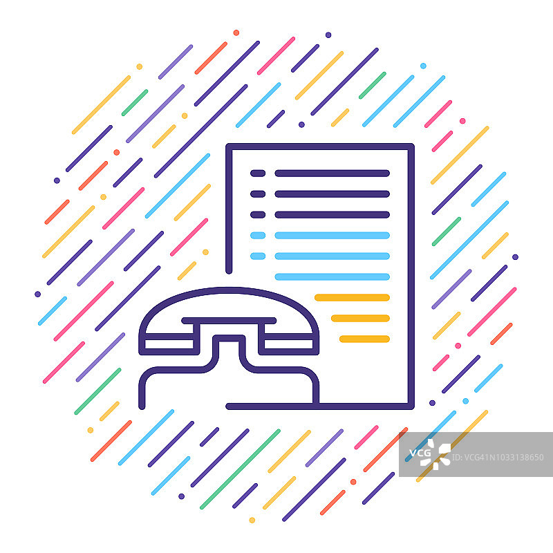 通话列表线性图标图片素材