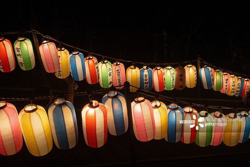 日本镰仓夜间御舆祭图片素材