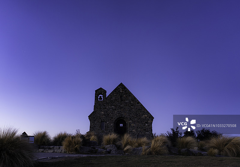 新西兰特卡波湖好牧羊人教堂图片素材