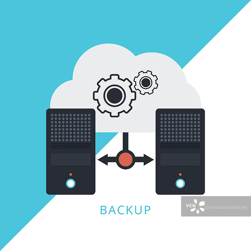 数据备份扁平化设计图片素材