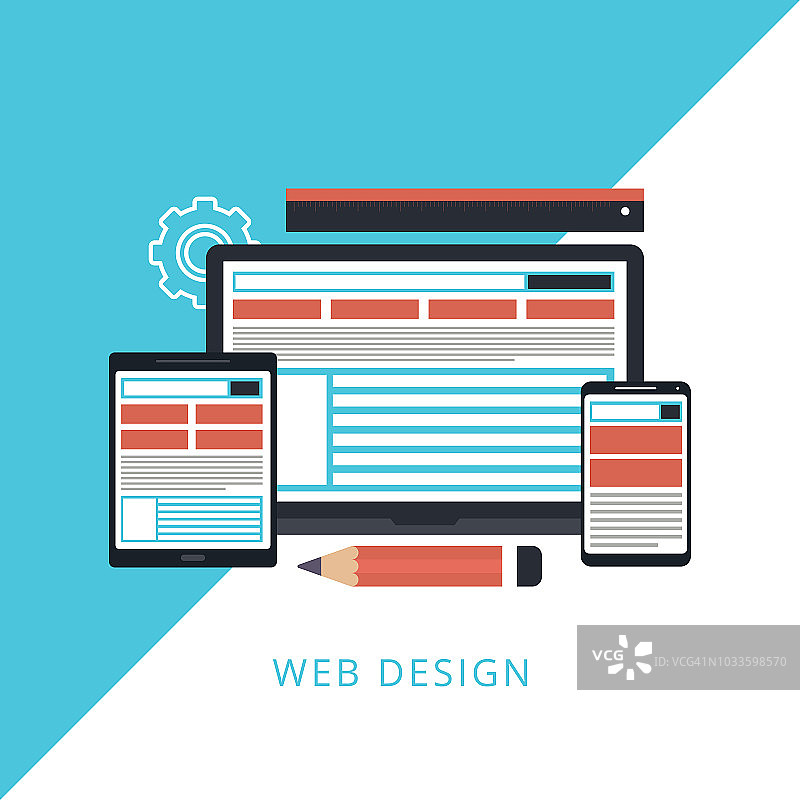 网页设计概念图片素材