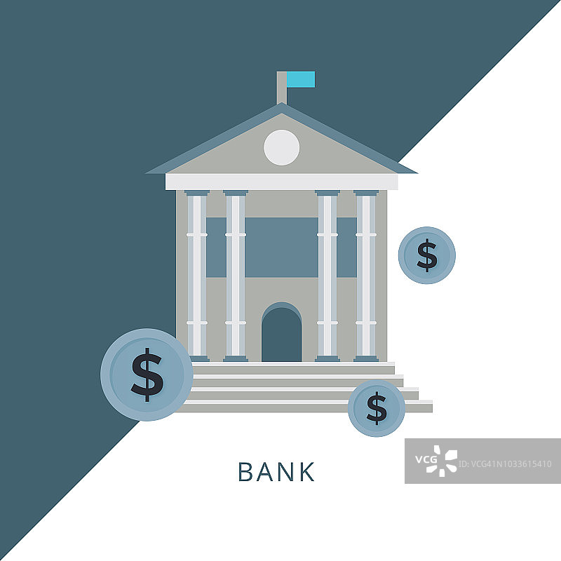银行扁平设计图片素材