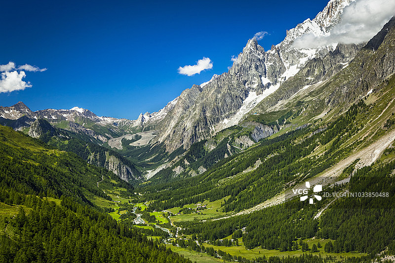 勃朗峰山脉图片素材