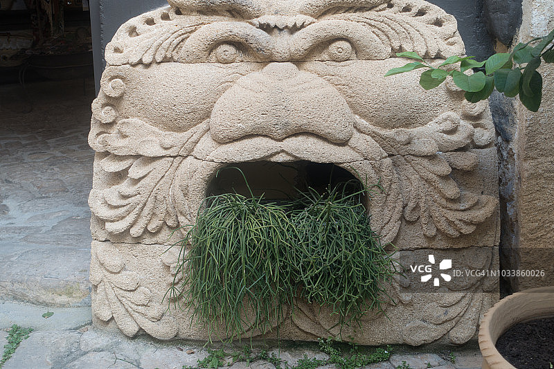 花盆，意大利普利亚区莱切省加利波利图片素材