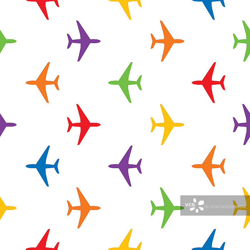 飞机旅行无缝图案图片素材