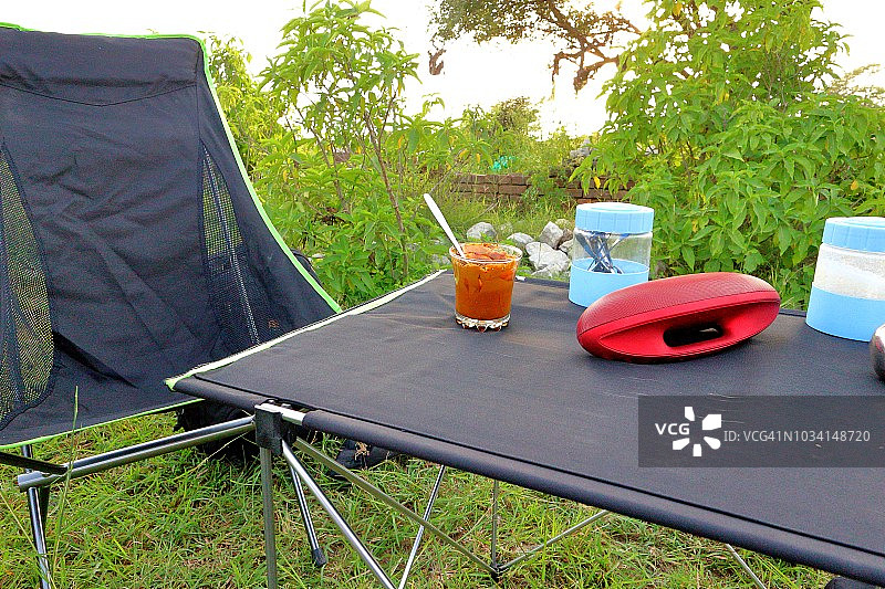 户外露营桌椅图片素材