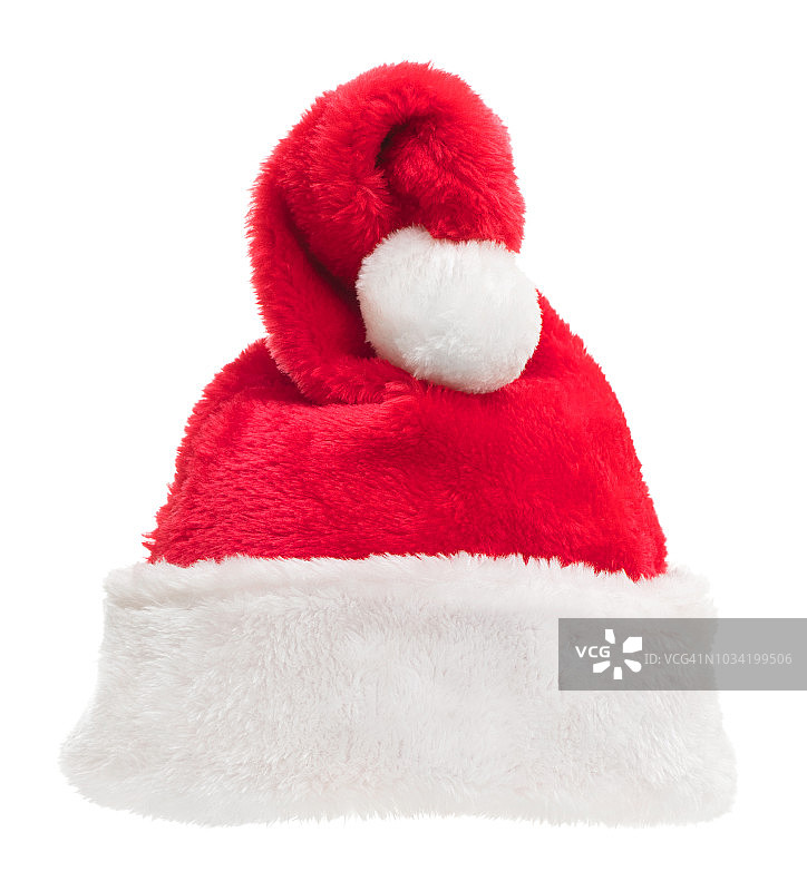 白色背景上的圣诞帽图片素材