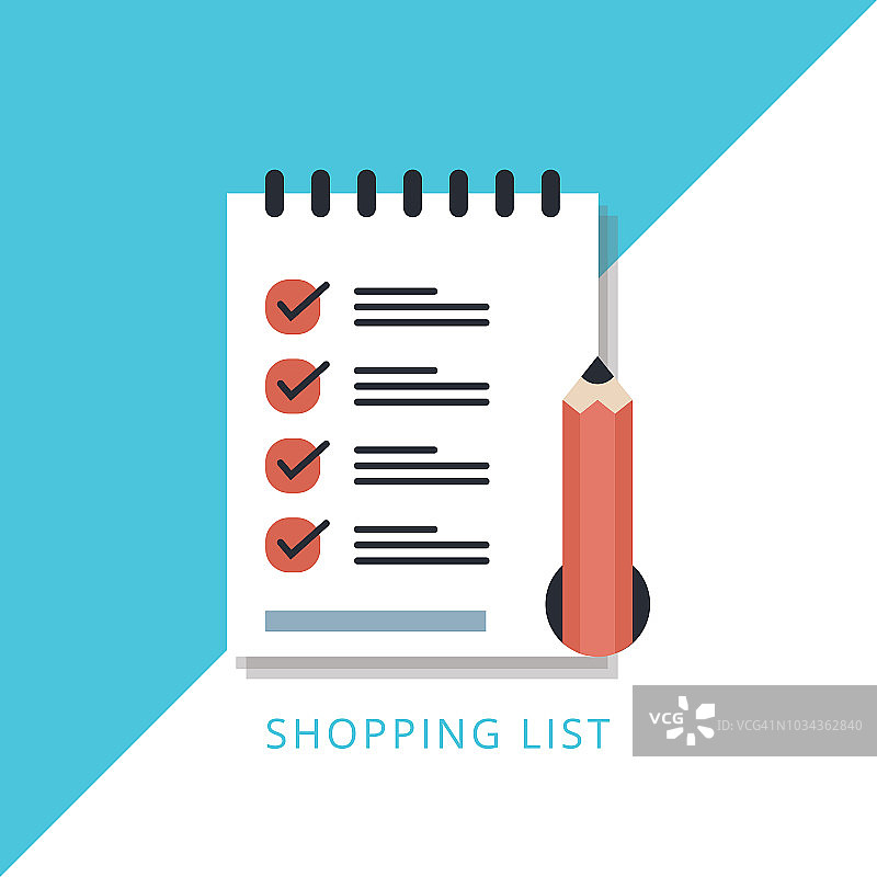 购物清单图片素材