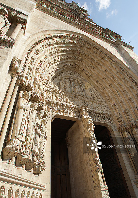 巴黎圣母院（12世纪哥特式风格）图片素材