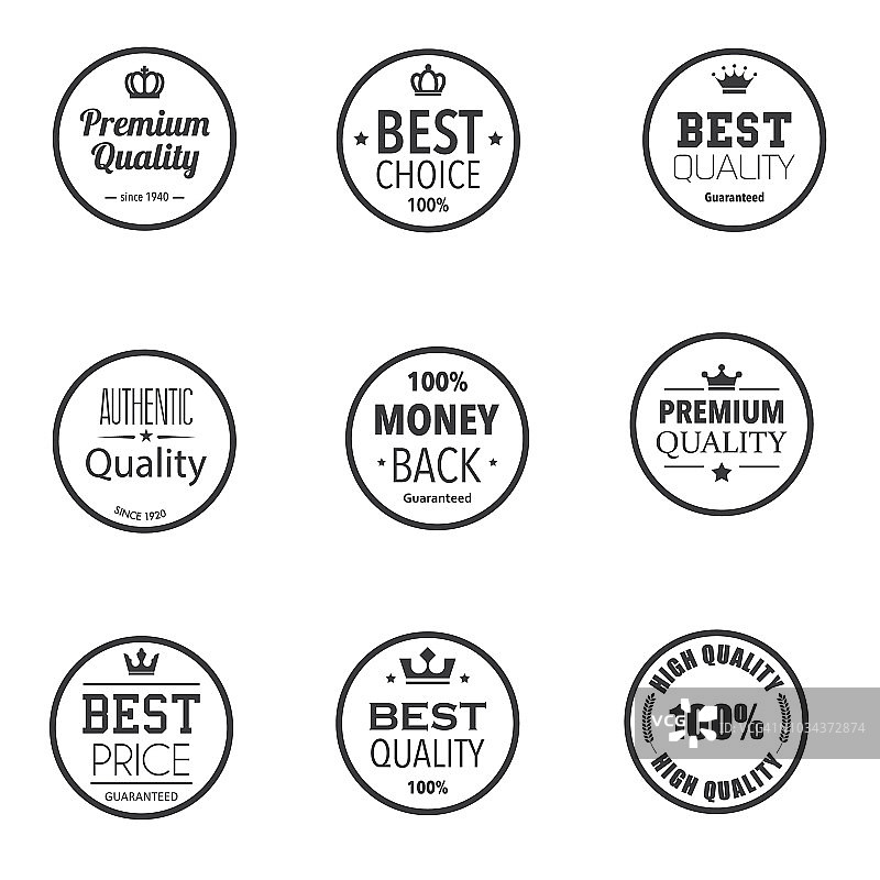 简约深色优质徽章图片素材