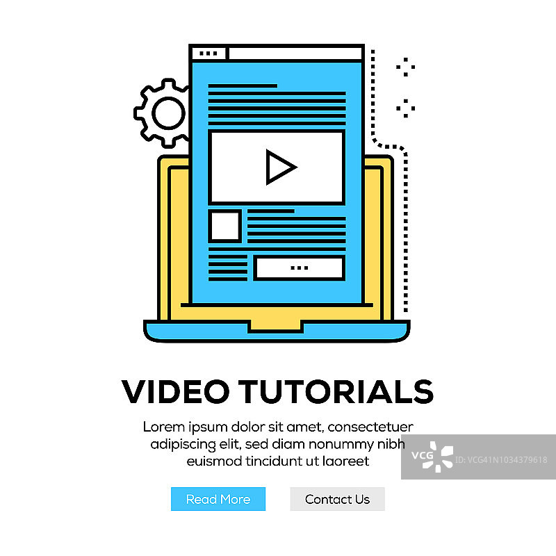 视频教程 Banner 概念图片素材