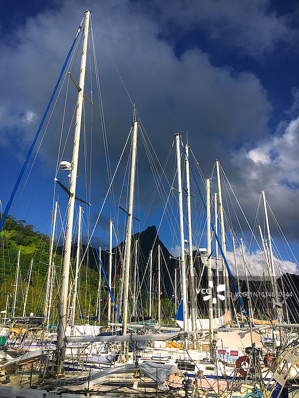 茉莉亚岛上的桅杆图片素材