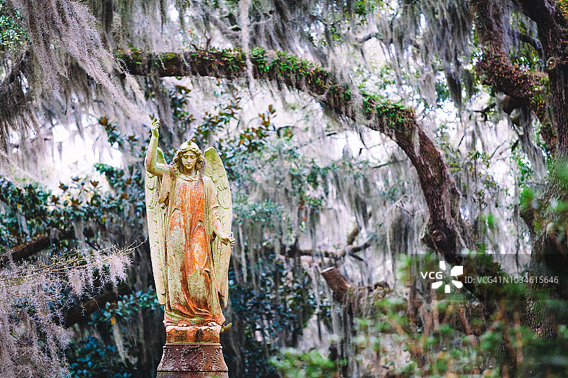 美国佐治亚州萨凡纳的雕像图片素材
