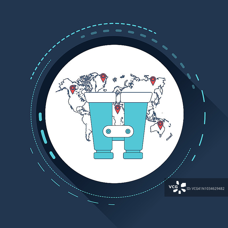 双筒望远镜、潜望镜、视野图片素材