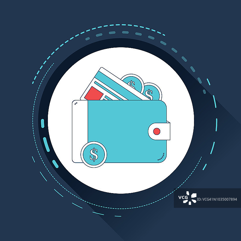 装有现金的钱包图片素材