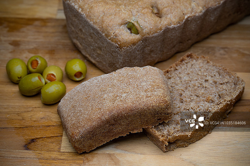 全素全麦自制面包图片素材