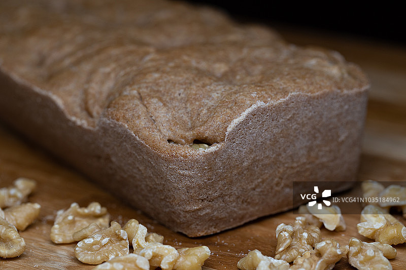 全素全麦自制面包图片素材