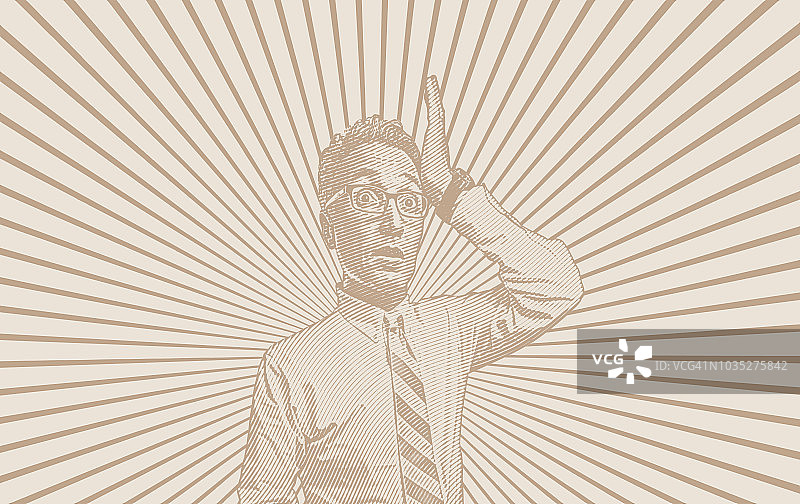 面部表情震惊的商人图片素材