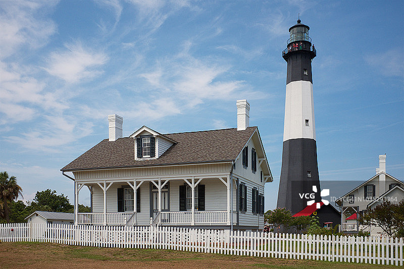 佐治亚州泰比岛灯塔图片素材