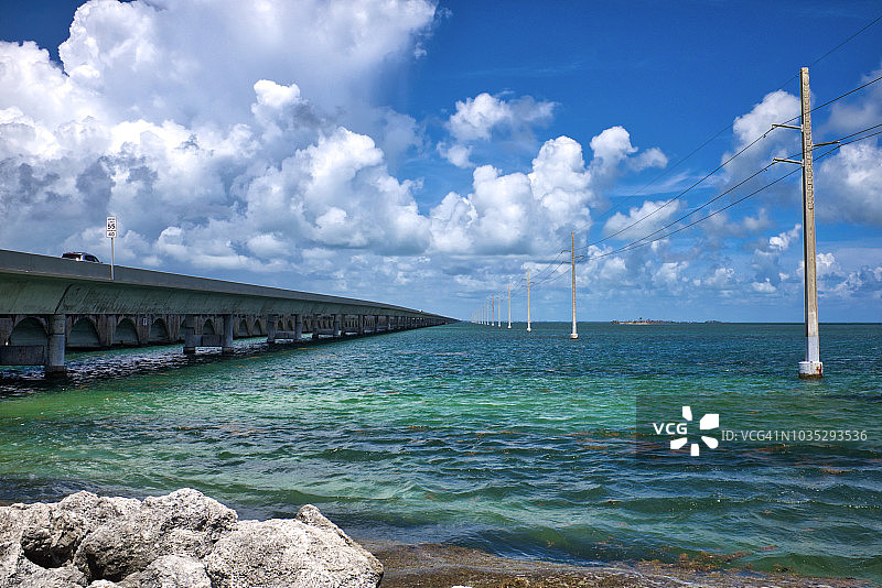 佛罗里达群岛七英里大桥图片素材